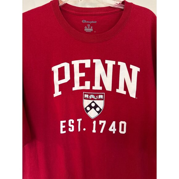 Champion University Of Pennsylvania Red Short Sleeve T-shirt Men's 2XL - Picture 2 of 5